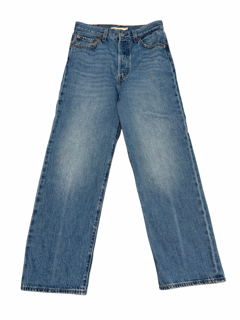 Levi's Premium Ribcage Straight Ankle Jeans | Light/Medium Wash | Size 27X27